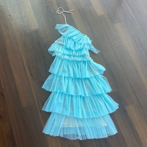 NWOT THE BAR Kai Dress in Amalfi Blue - Picture 3 of 9